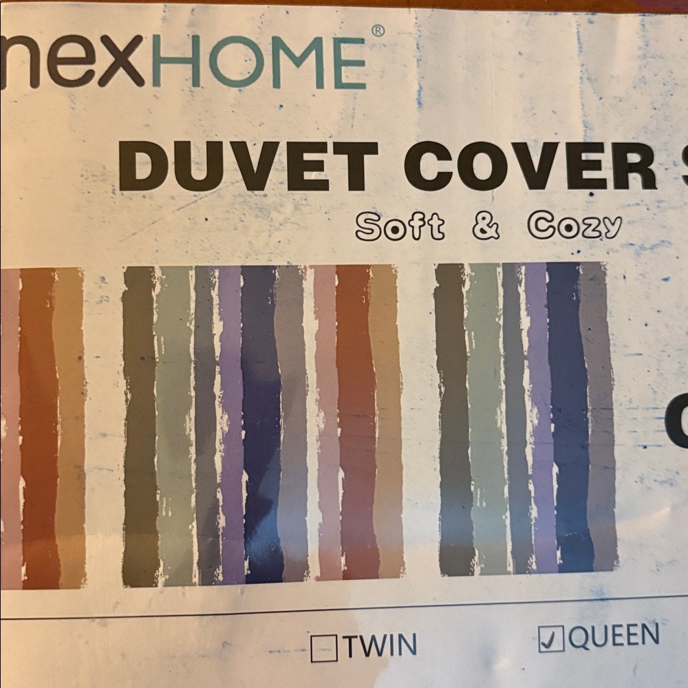 NEXHOME  Queen Size Duvet Cover with Buttons Closure-Rust NWOT never opened - Picture 5 of 5
